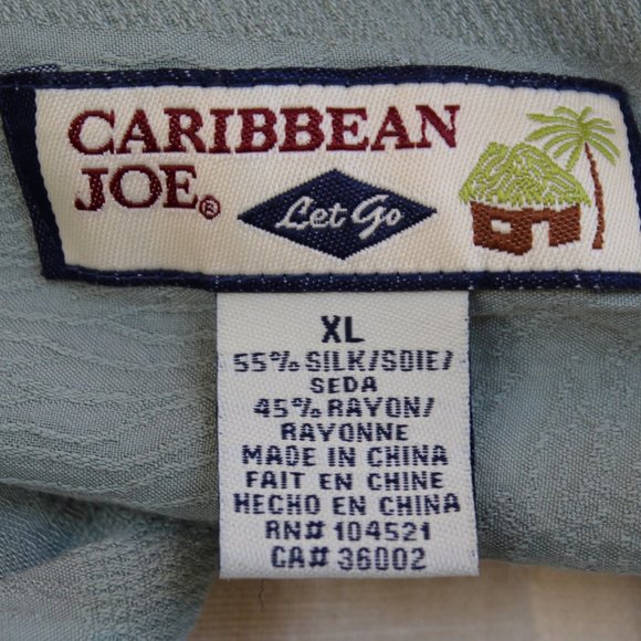 Caribbean Joe Silk Button Down Shirt - Picture 3 of 3